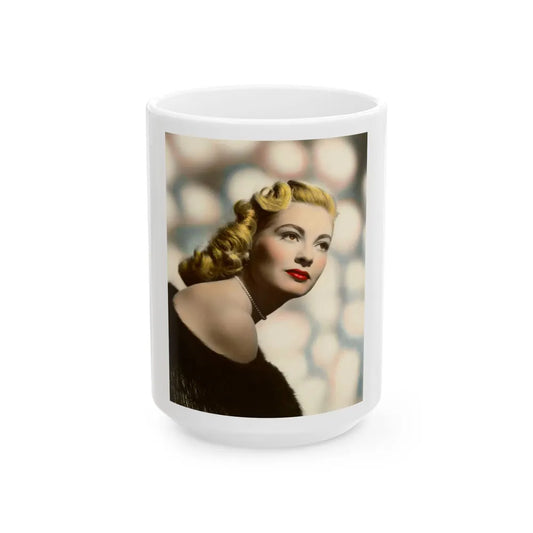 Lori Nelson #104 (Vintage Female Icon) White Coffee Mug-15oz-Go Mug Yourself