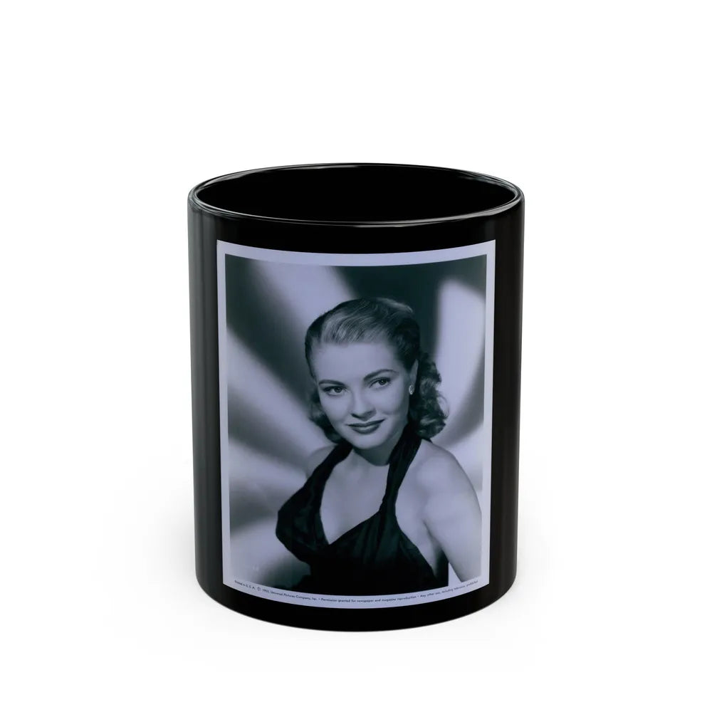 Lori Nelson #108 (Vintage Female Icon) Black Coffee Mug-11oz-Go Mug Yourself