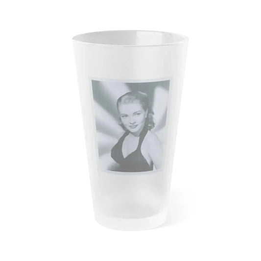 Lori Nelson #108 (Vintage Female Icon) Frosted Pint Glass 16oz 16oz Frosted - Go Mug Yourself