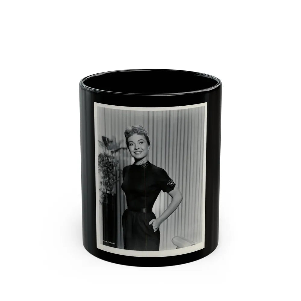 Lori Nelson #110 (Vintage Female Icon) Black Coffee Mug-11oz-Go Mug Yourself