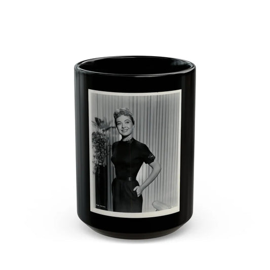 Lori Nelson #110 (Vintage Female Icon) Black Coffee Mug-15oz-Go Mug Yourself