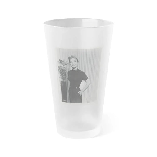 Lori Nelson #110 (Vintage Female Icon) Frosted Pint Glass 16oz 16oz Frosted - Go Mug Yourself