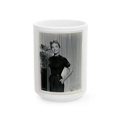 Lori Nelson #110 (Vintage Female Icon) White Coffee Mug 15oz - Go Mug Yourself