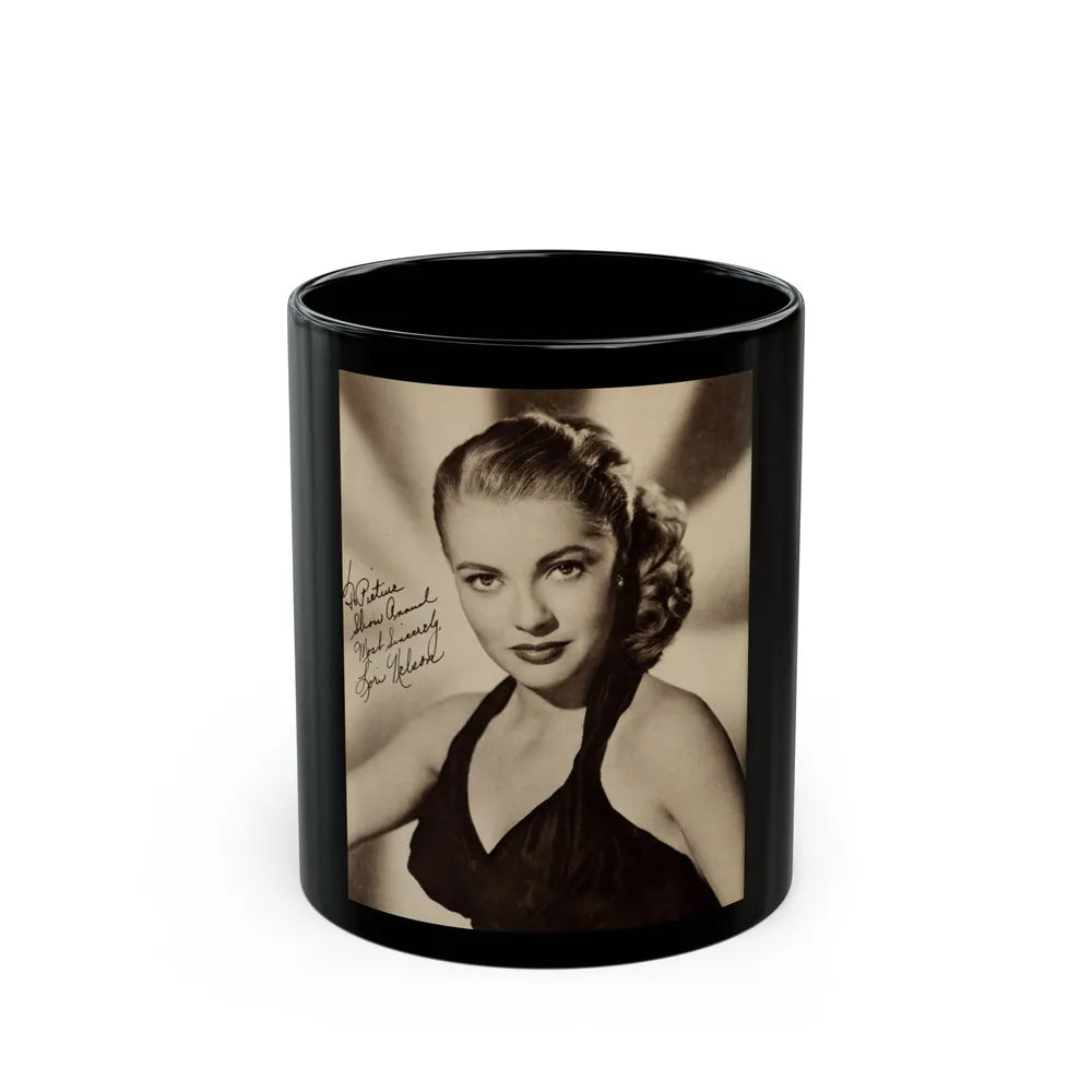 Lori Nelson #112 (Vintage Female Icon) Black Coffee Mug-11oz-Go Mug Yourself