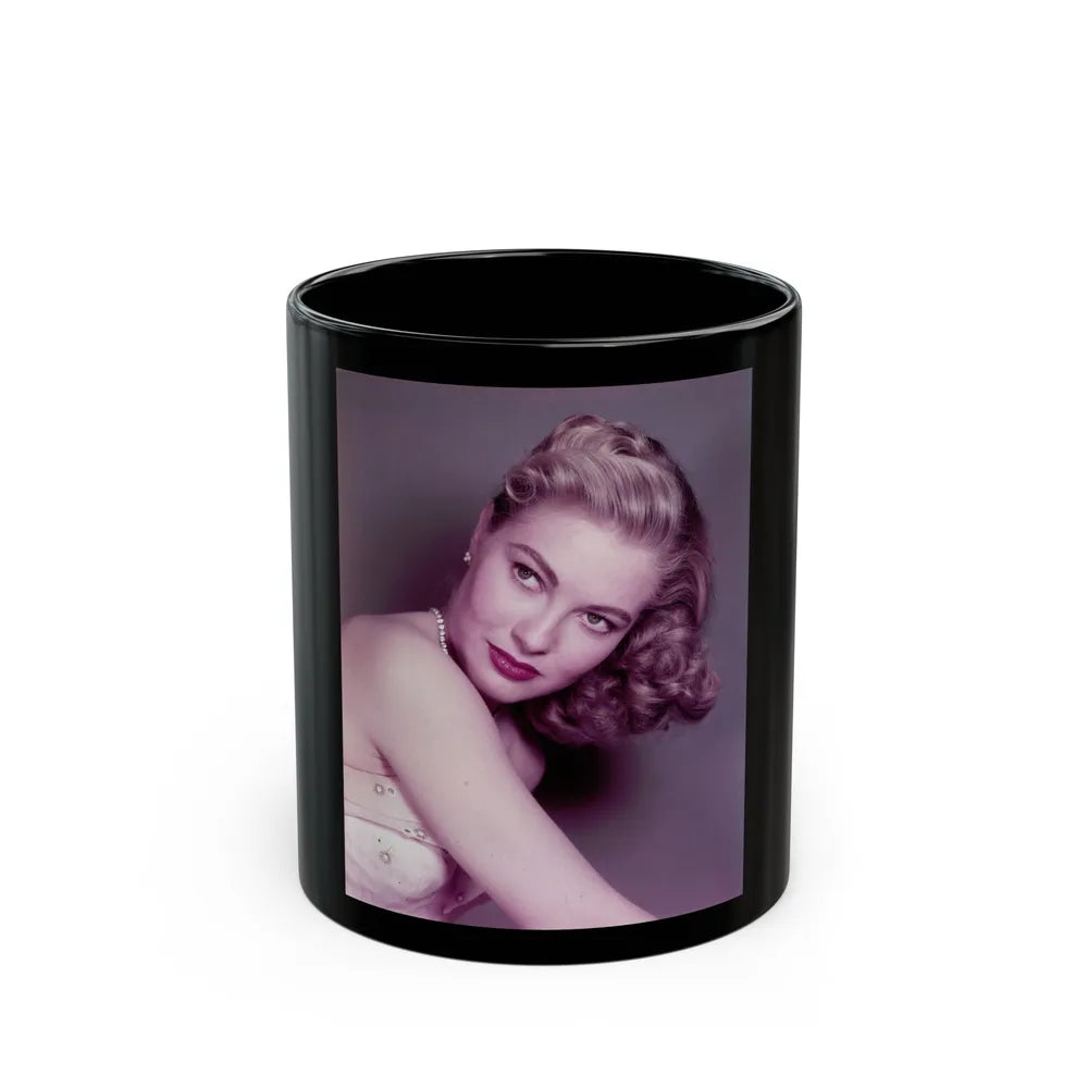 Lori Nelson #115 (Vintage Female Icon) Black Coffee Mug-11oz-Go Mug Yourself