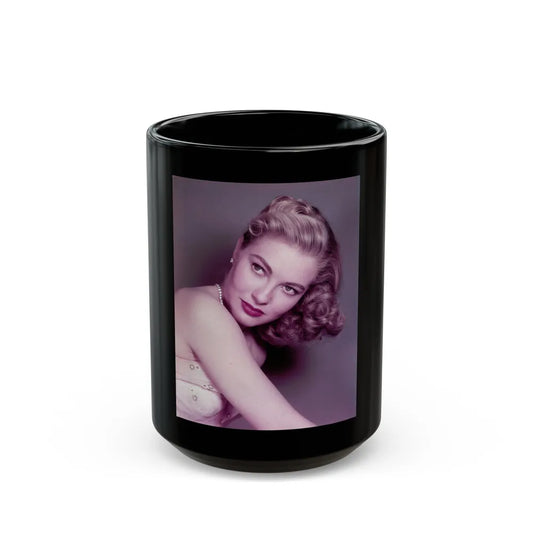 Lori Nelson #115 (Vintage Female Icon) Black Coffee Mug-15oz-Go Mug Yourself