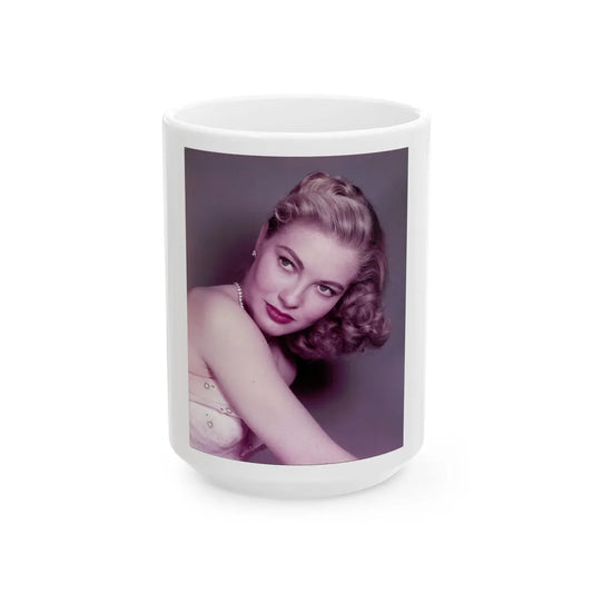 Lori Nelson #115 (Vintage Female Icon) White Coffee Mug-15oz-Go Mug Yourself
