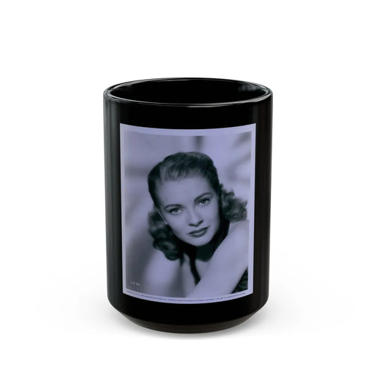 Lori Nelson #121 (Vintage Female Icon) Black Coffee Mug-15oz-Go Mug Yourself