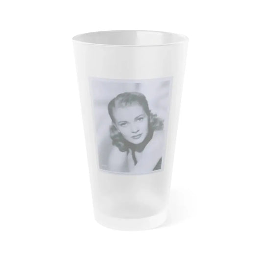Lori Nelson #121 (Vintage Female Icon) Frosted Pint Glass 16oz 16oz Frosted - Go Mug Yourself
