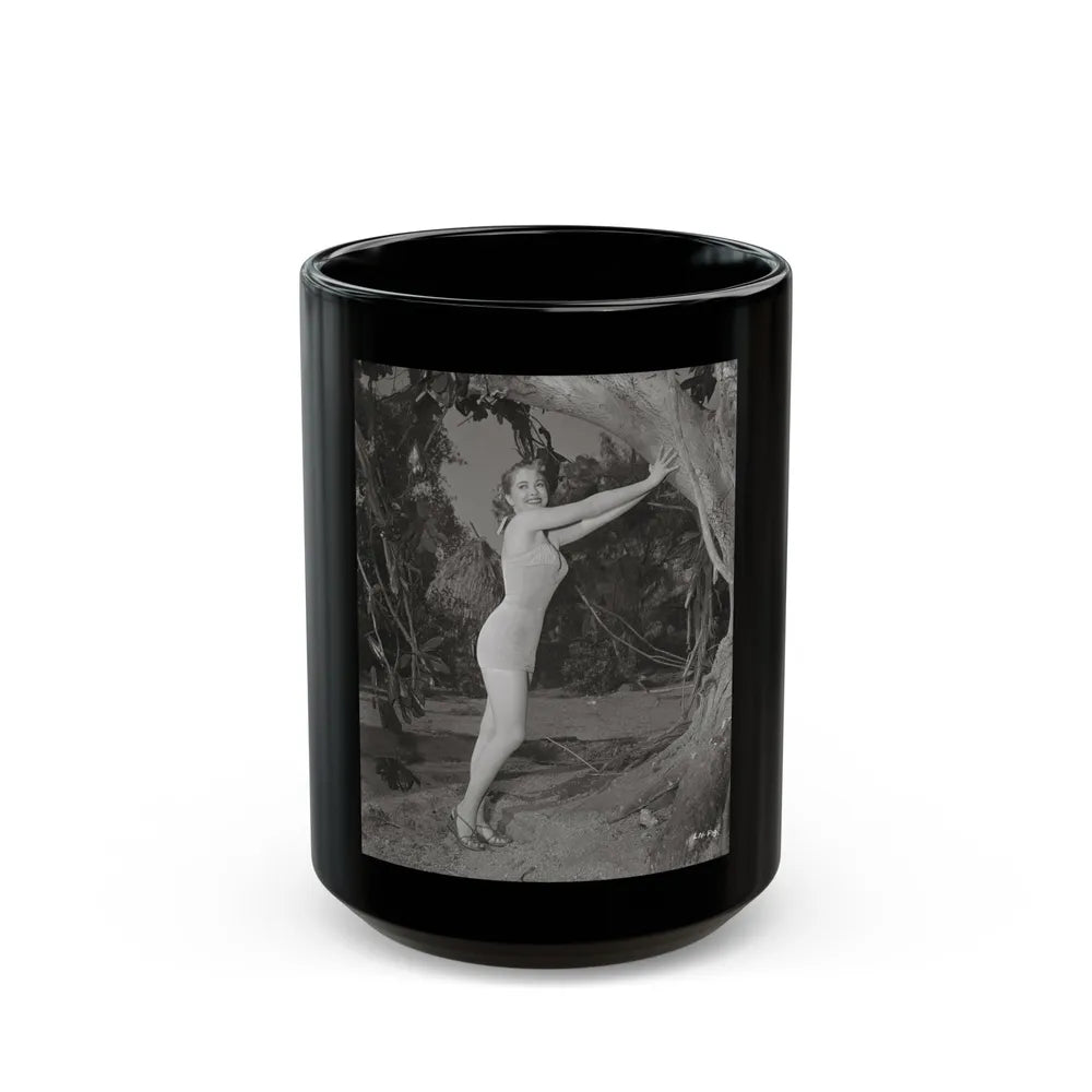 Lori Nelson #133 (Vintage Female Icon) Black Coffee Mug-15oz-Go Mug Yourself