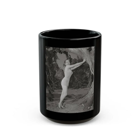 Lori Nelson #133 (Vintage Female Icon) Black Coffee Mug-15oz-Go Mug Yourself