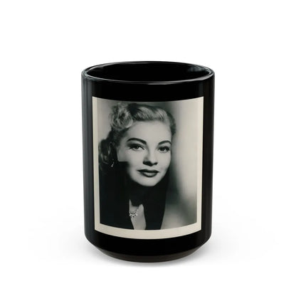 Lori Nelson #138 (Vintage Female Icon) Black Coffee Mug-15oz-Go Mug Yourself