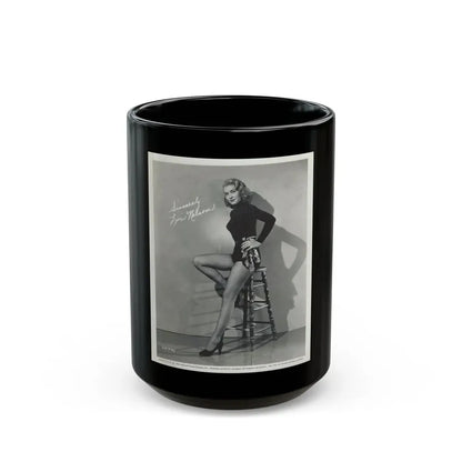 Lori Nelson #14 (Vintage Female Icon) Black Coffee Mug 15oz - Go Mug Yourself