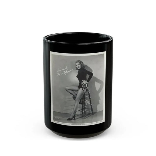 Lori Nelson #14 (Vintage Female Icon) Black Coffee Mug 15oz - Go Mug Yourself