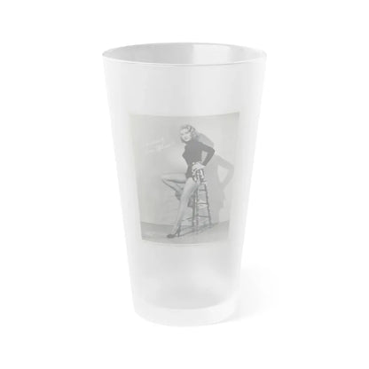 Lori Nelson #14 (Vintage Female Icon) Frosted Pint Glass 16oz 16oz Frosted - Go Mug Yourself