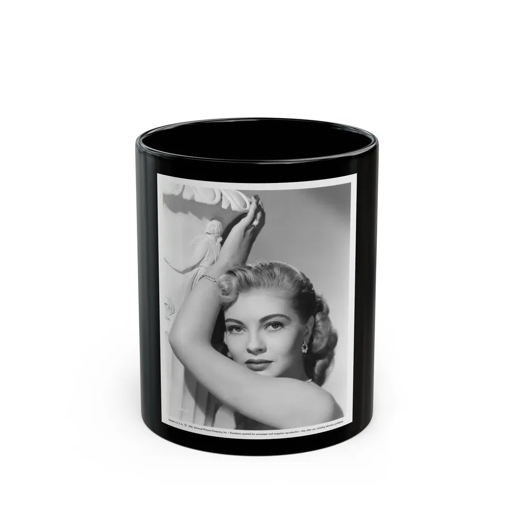Lori Nelson #149 (Vintage Female Icon) Black Coffee Mug-11oz-Go Mug Yourself
