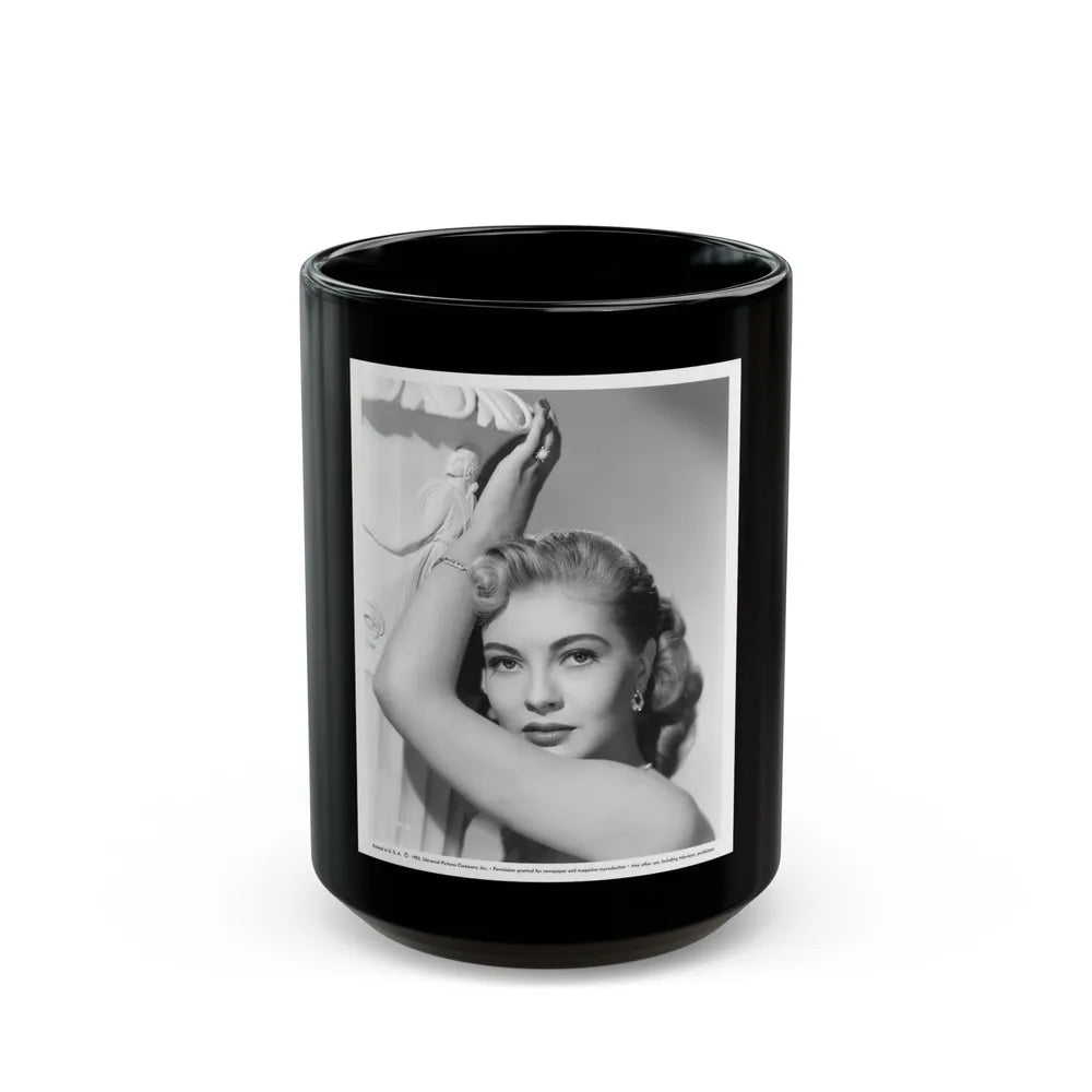 Lori Nelson #149 (Vintage Female Icon) Black Coffee Mug-15oz-Go Mug Yourself