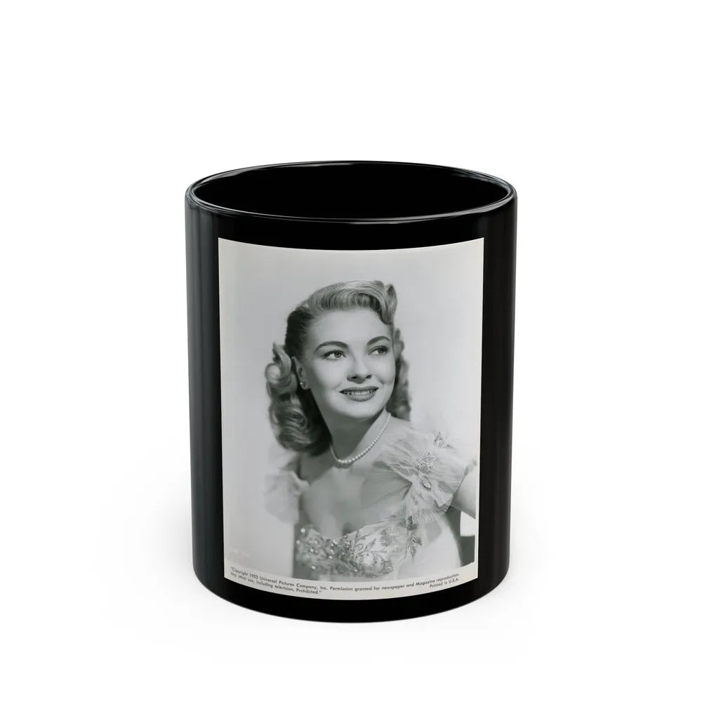 Lori Nelson #151 (Vintage Female Icon) Black Coffee Mug-11oz-Go Mug Yourself