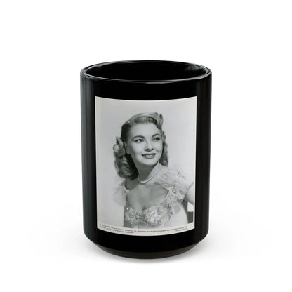 Lori Nelson #151 (Vintage Female Icon) Black Coffee Mug-15oz-Go Mug Yourself