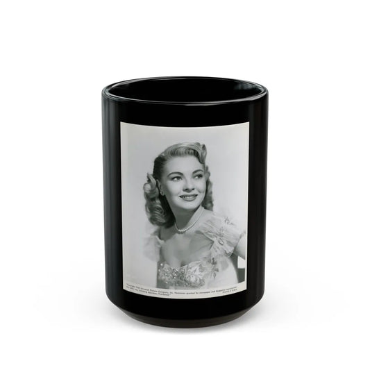 Lori Nelson #151 (Vintage Female Icon) Black Coffee Mug-15oz-Go Mug Yourself