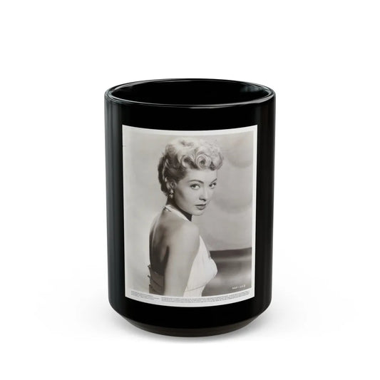 Lori Nelson #157 (Vintage Female Icon) Black Coffee Mug-15oz-Go Mug Yourself