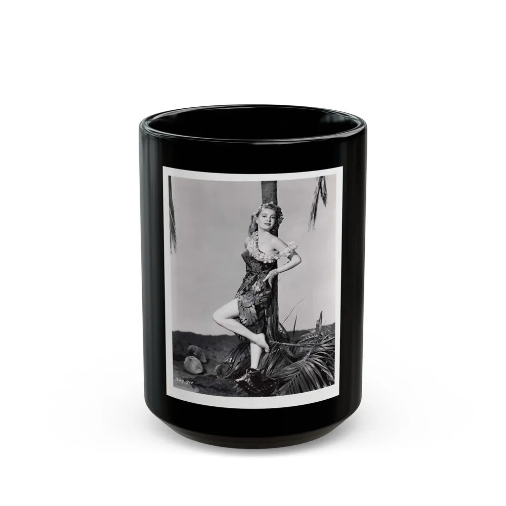 Lori Nelson #161 (Vintage Female Icon) Black Coffee Mug-15oz-Go Mug Yourself