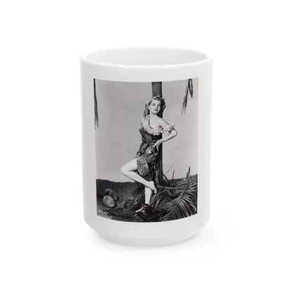 Lori Nelson #161 (Vintage Female Icon) White Coffee Mug 15oz - Go Mug Yourself