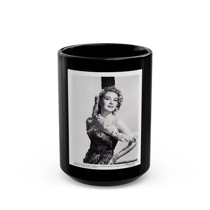 Lori Nelson #162 (Vintage Female Icon) Black Coffee Mug-15oz-Go Mug Yourself