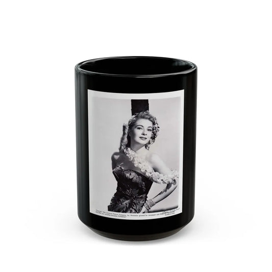 Lori Nelson #162 (Vintage Female Icon) Black Coffee Mug-15oz-Go Mug Yourself