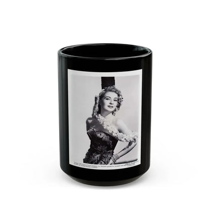 Lori Nelson #162 (Vintage Female Icon) Black Coffee Mug 15oz - Go Mug Yourself