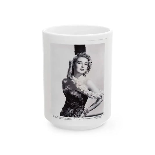Lori Nelson #162 (Vintage Female Icon) White Coffee Mug 15oz - Go Mug Yourself