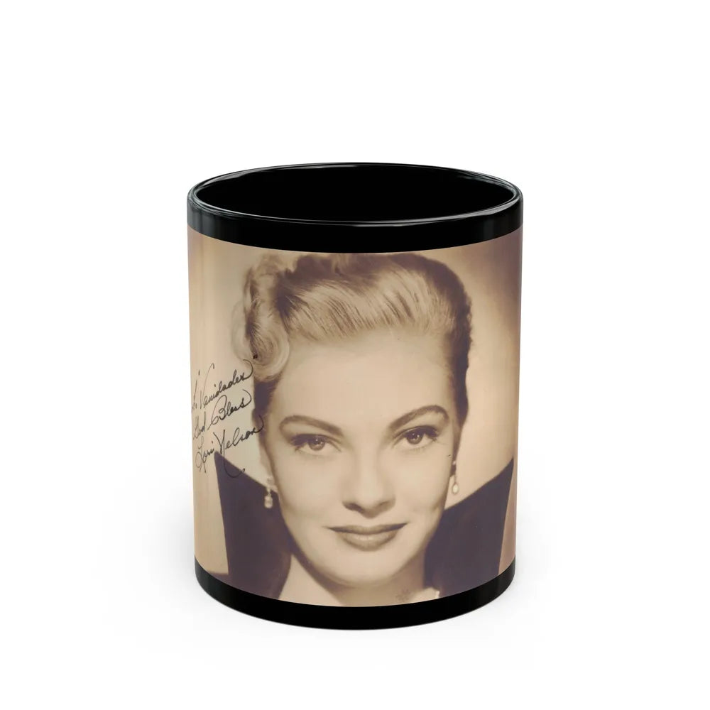 Lori Nelson #167 (Vintage Female Icon) Black Coffee Mug-11oz-Go Mug Yourself