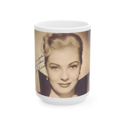 Lori Nelson #167 (Vintage Female Icon) White Coffee Mug 15oz - Go Mug Yourself