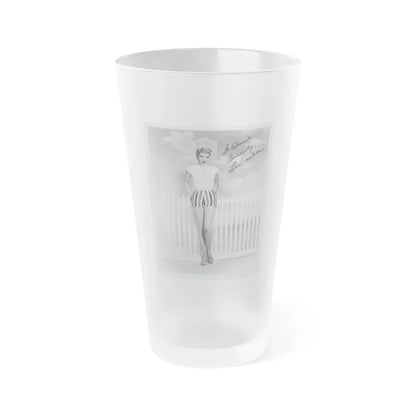 Lori Nelson #171 (Vintage Female Icon) Frosted Pint Glass 16oz 16oz Frosted - Go Mug Yourself