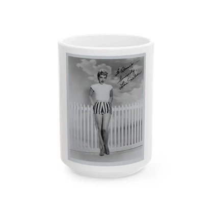 Lori Nelson #171 (Vintage Female Icon) White Coffee Mug 15oz - Go Mug Yourself