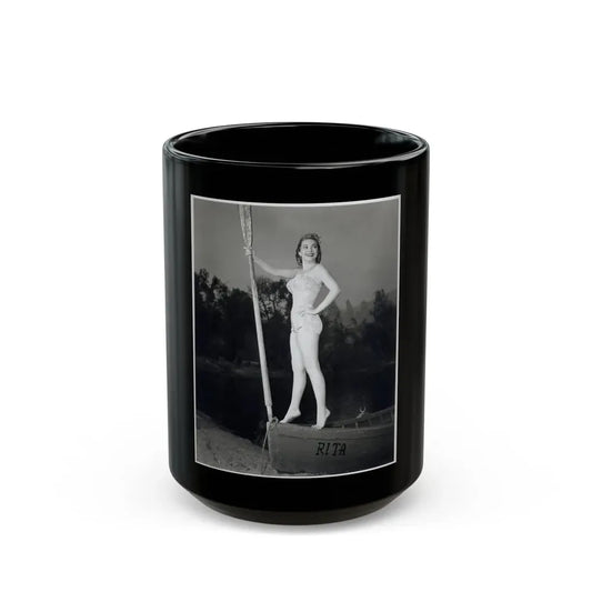 Lori Nelson #172 (Vintage Female Icon) Black Coffee Mug 15oz - Go Mug Yourself