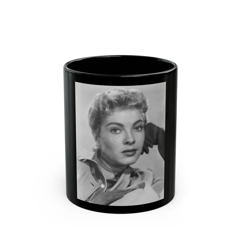 Lori Nelson #173 (Vintage Female Icon) Black Coffee Mug-11oz-Go Mug Yourself