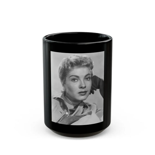 Lori Nelson #173 (Vintage Female Icon) Black Coffee Mug-15oz-Go Mug Yourself