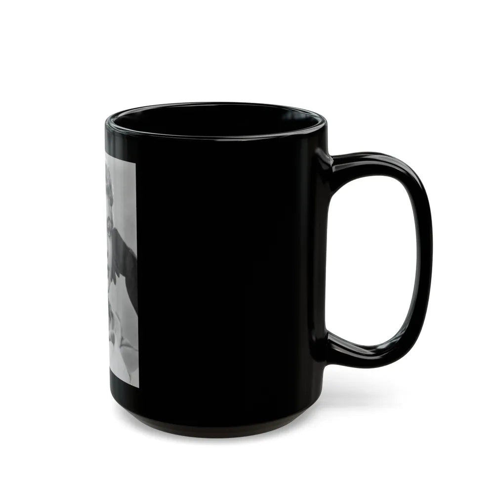 Lori Nelson #173 (Vintage Female Icon) Black Coffee Mug-Go Mug Yourself