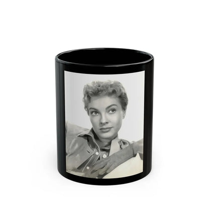 Lori Nelson #178 (Vintage Female Icon) Black Coffee Mug-11oz-Go Mug Yourself