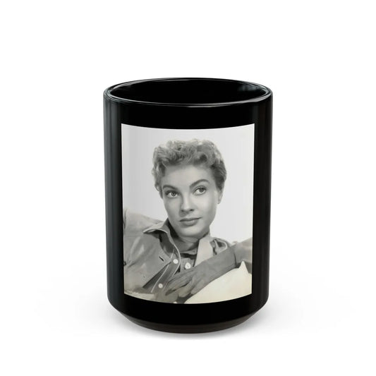 Lori Nelson #178 (Vintage Female Icon) Black Coffee Mug-15oz-Go Mug Yourself