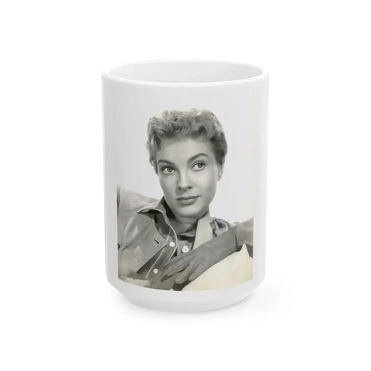 Lori Nelson #178 (Vintage Female Icon) White Coffee Mug 15oz - Go Mug Yourself