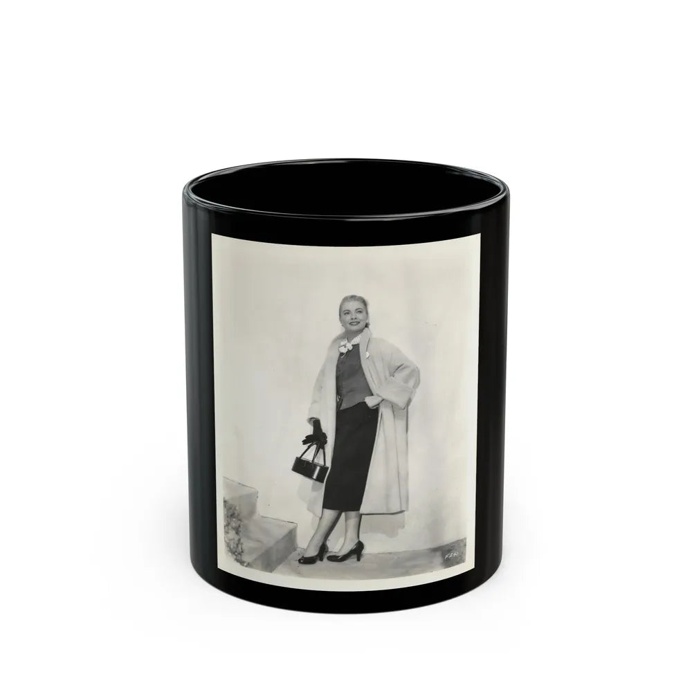 Lori Nelson #179 (Vintage Female Icon) Black Coffee Mug-11oz-Go Mug Yourself