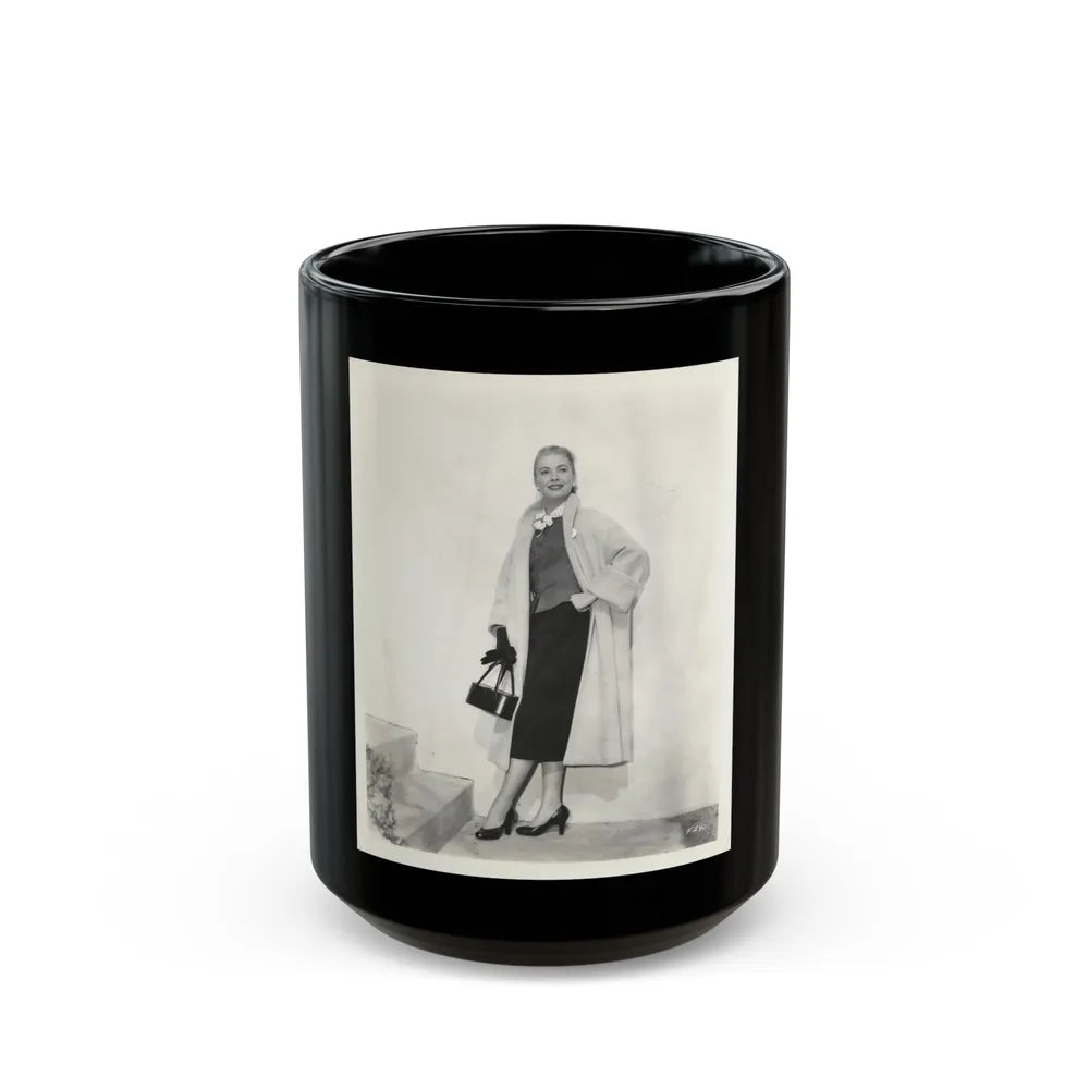 Lori Nelson #179 (Vintage Female Icon) Black Coffee Mug-15oz-Go Mug Yourself