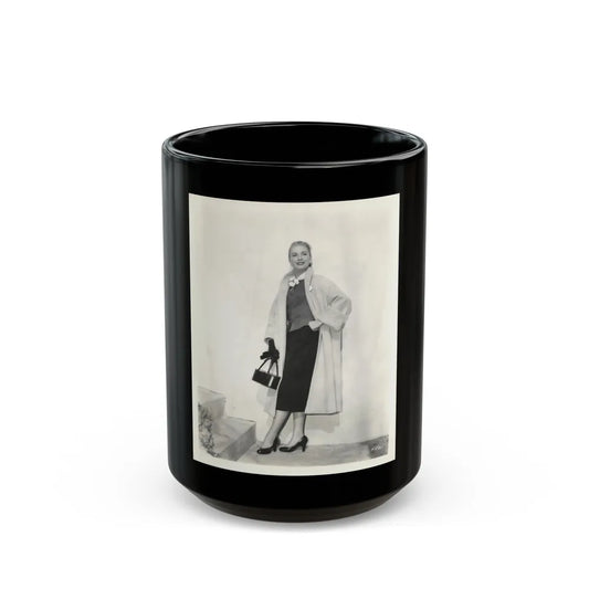 Lori Nelson #179 (Vintage Female Icon) Black Coffee Mug-15oz-Go Mug Yourself