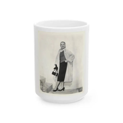 Lori Nelson #179 (Vintage Female Icon) White Coffee Mug 15oz - Go Mug Yourself