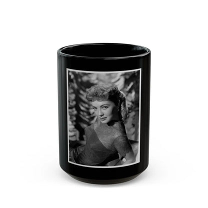 Lori Nelson #18 (Vintage Female Icon) Black Coffee Mug-15oz-Go Mug Yourself