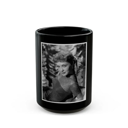 Lori Nelson #18 (Vintage Female Icon) Black Coffee Mug 15oz - Go Mug Yourself