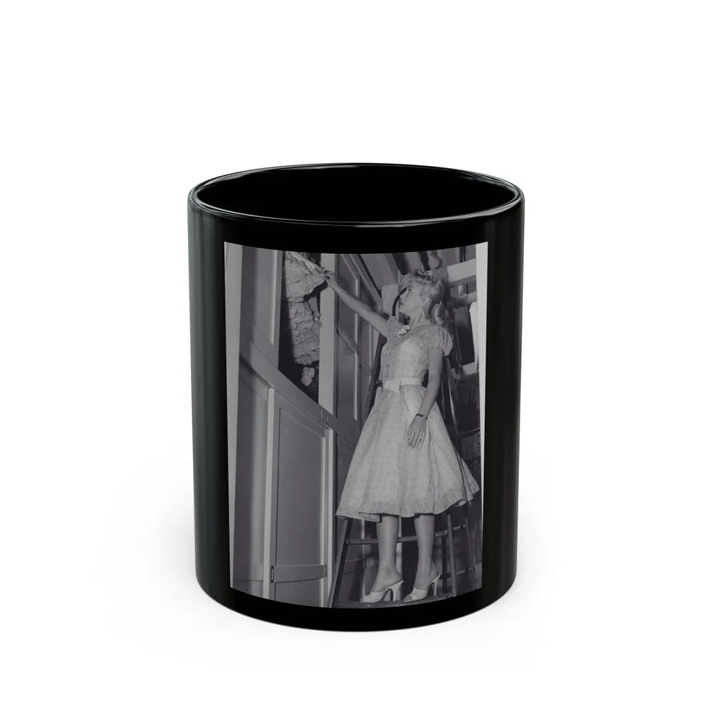 Lori Nelson #180 (Vintage Female Icon) Black Coffee Mug-11oz-Go Mug Yourself