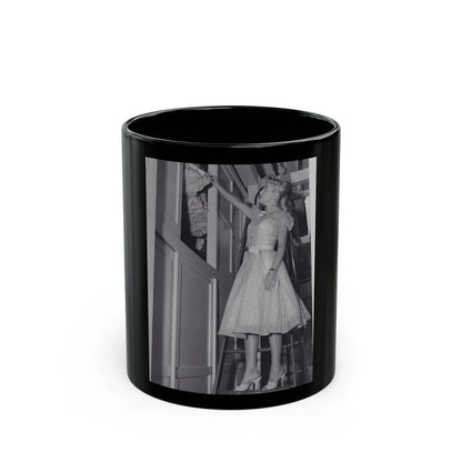 Lori Nelson #180 (Vintage Female Icon) Black Coffee Mug-11oz-Go Mug Yourself